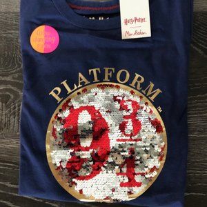 Limited Ed. Mini Boden Harry Potter Platform 9 3/4 Color Changing Sequins 4-5Y